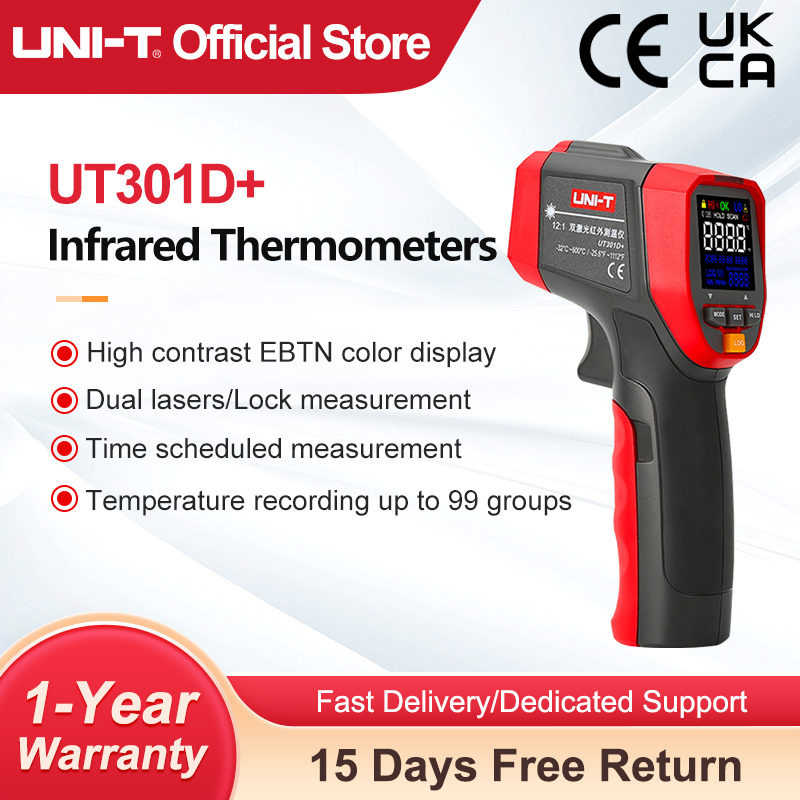Industrial Laser Temperature Gun - UNI-T цифровой инфракрасный термометр UT303D +
