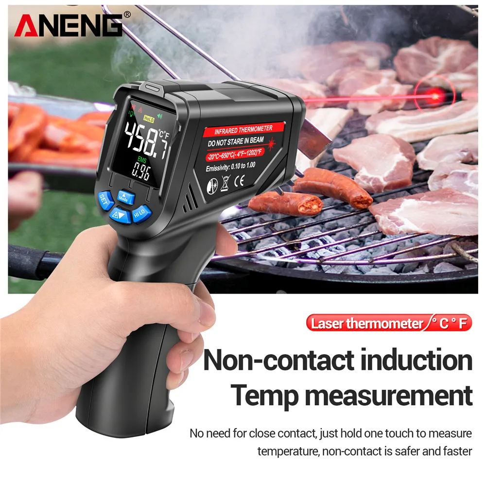 Industrial Laser Temperature Gun - Цифровой инфракрасный тепловизор ANENG TH05 с