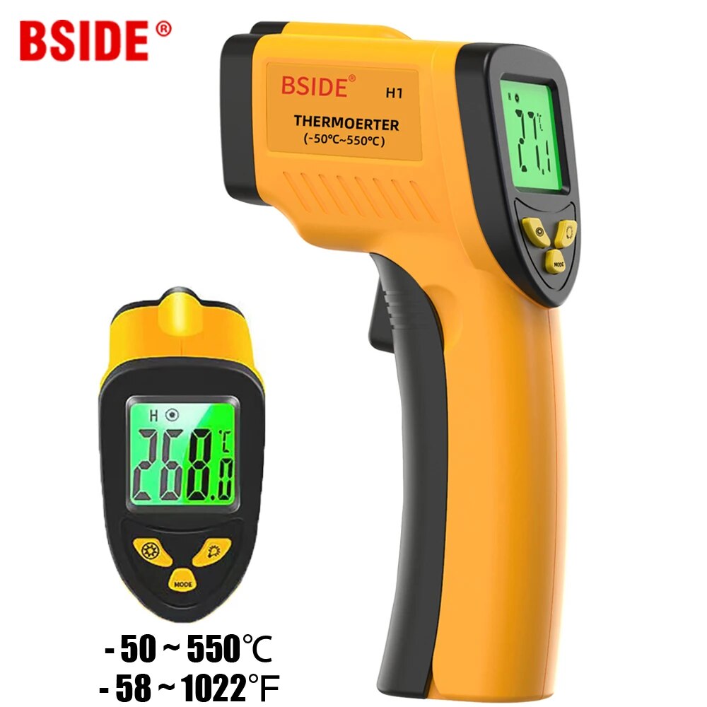 Industrial Laser Temperature Gun - Цифровой инфракрасный термометр-50-550C, Бесконтактный цифровой лазерный