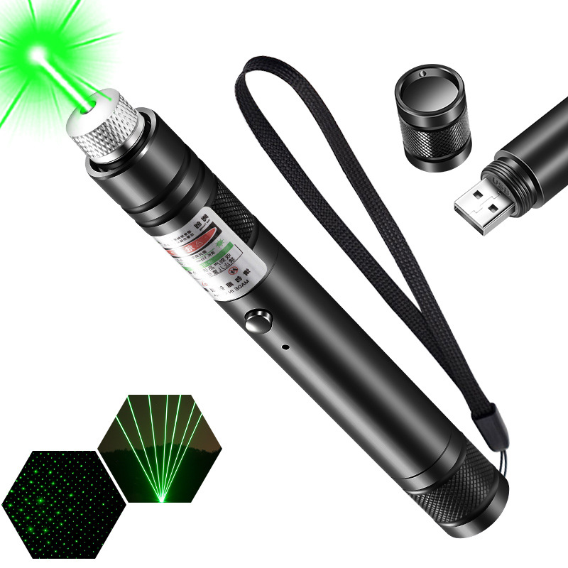 Industrial Green Laser - Перезаряжаемая через USB мини-лазерная указка для