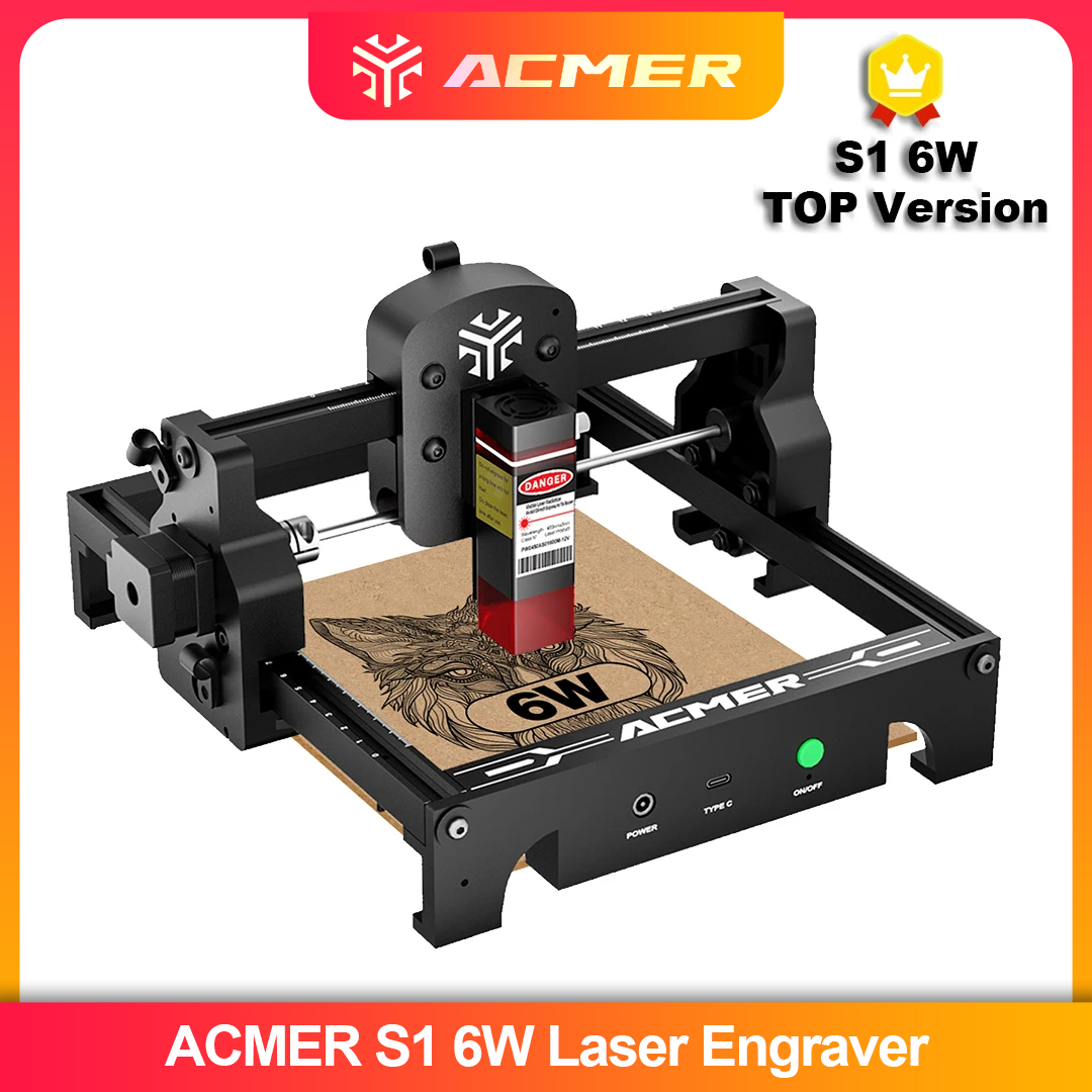 Fiber Laser Cutting Machine - ACMER S1 2,5/3,5/6 Вт лазерный гравер