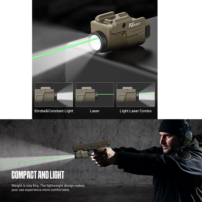 Фонарь-пистолет EZshoot с зеле – обзор и цена Industrial Green Laser