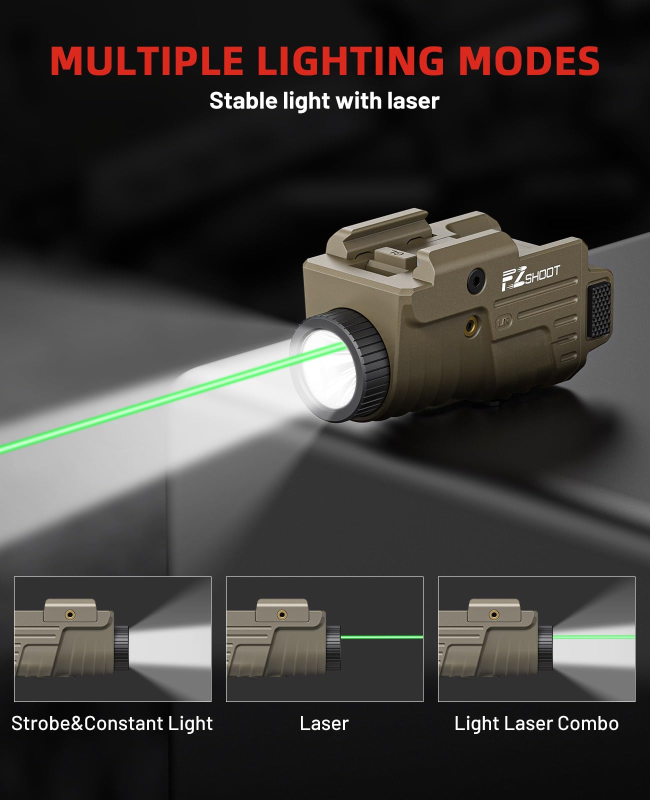 Фонарь-пистолет EZshoot с зеле – обзор и цена Industrial Green Laser