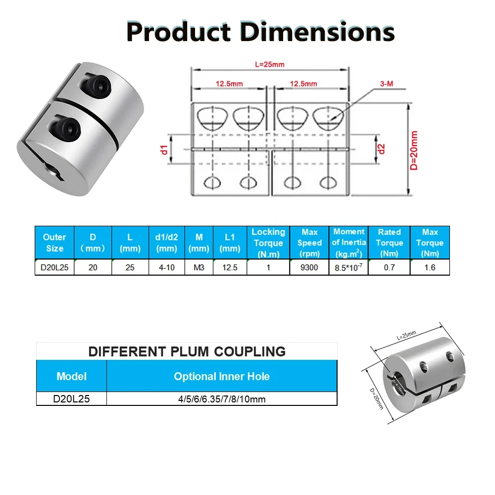 Жесткая муфта длиной 25 мм, му – обзор и цена Servo Motor Cnc