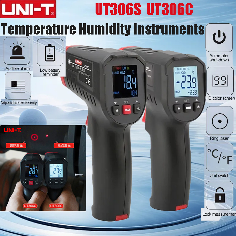 UNI-T UT306S UT306C цифровой т – обзор и цена Industrial Laser Temperature Gun