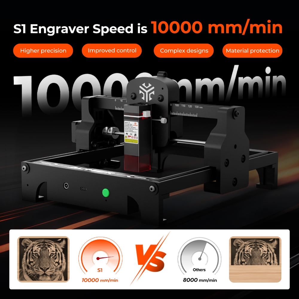 ACMER S1 6W/3.5W/2.5W Миниатюр – обзор и цена Industrial Handheld Laser Engraver
