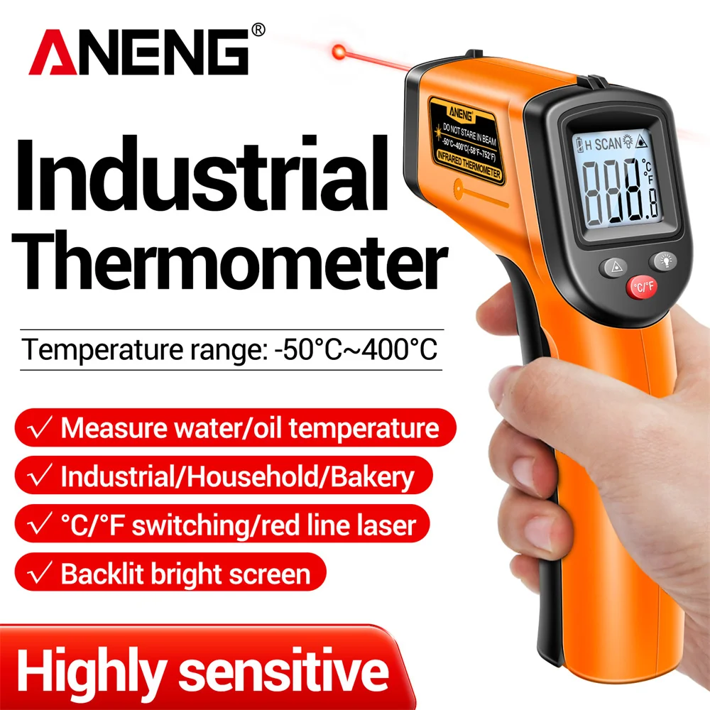 Цифровой инфракрасный термомет – обзор и цена Industrial Laser Temperature Gun