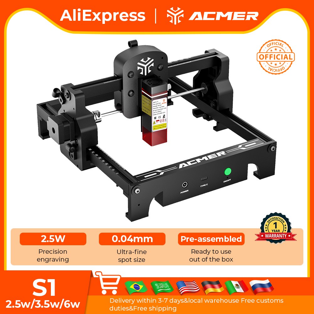ACMER S1 Мини-станок для лазер – обзор и цена Fiber Laser Cutting Machine