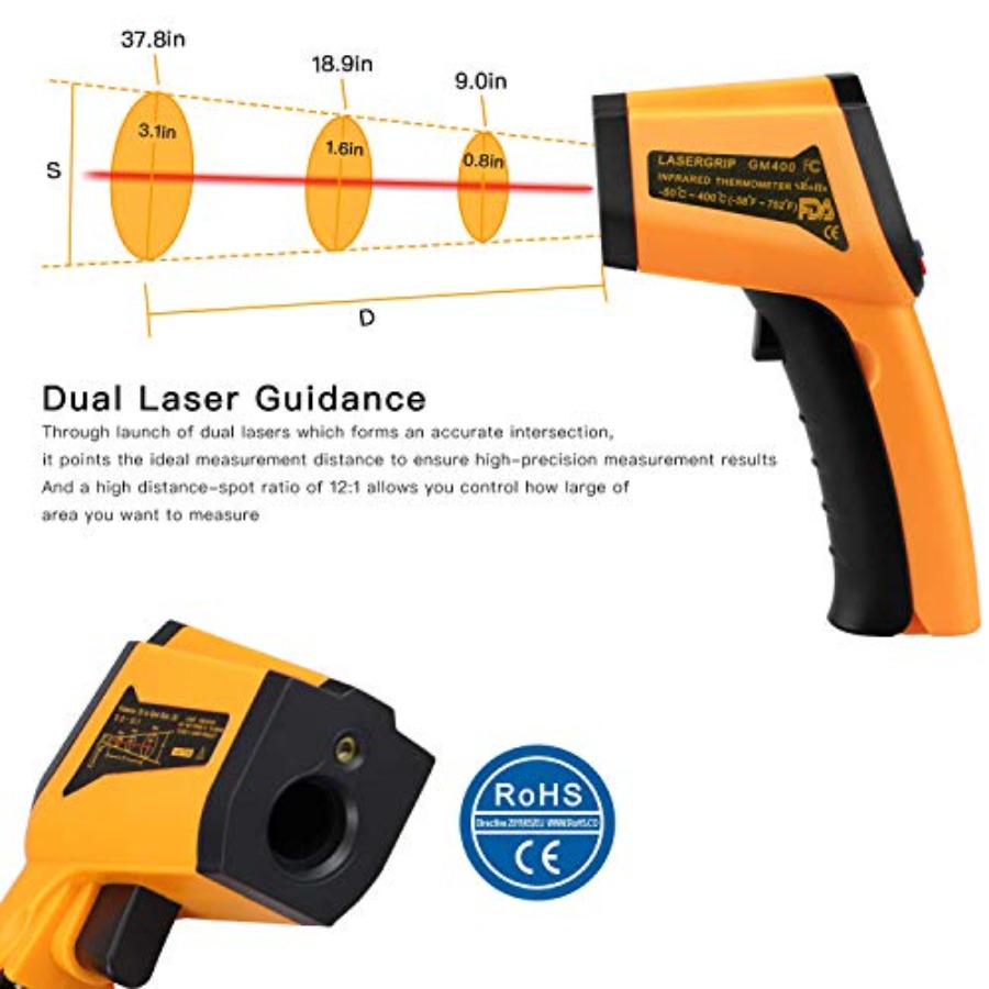 Лазерный инфракрасный термомет – обзор и цена Industrial Laser Temperature Gun
