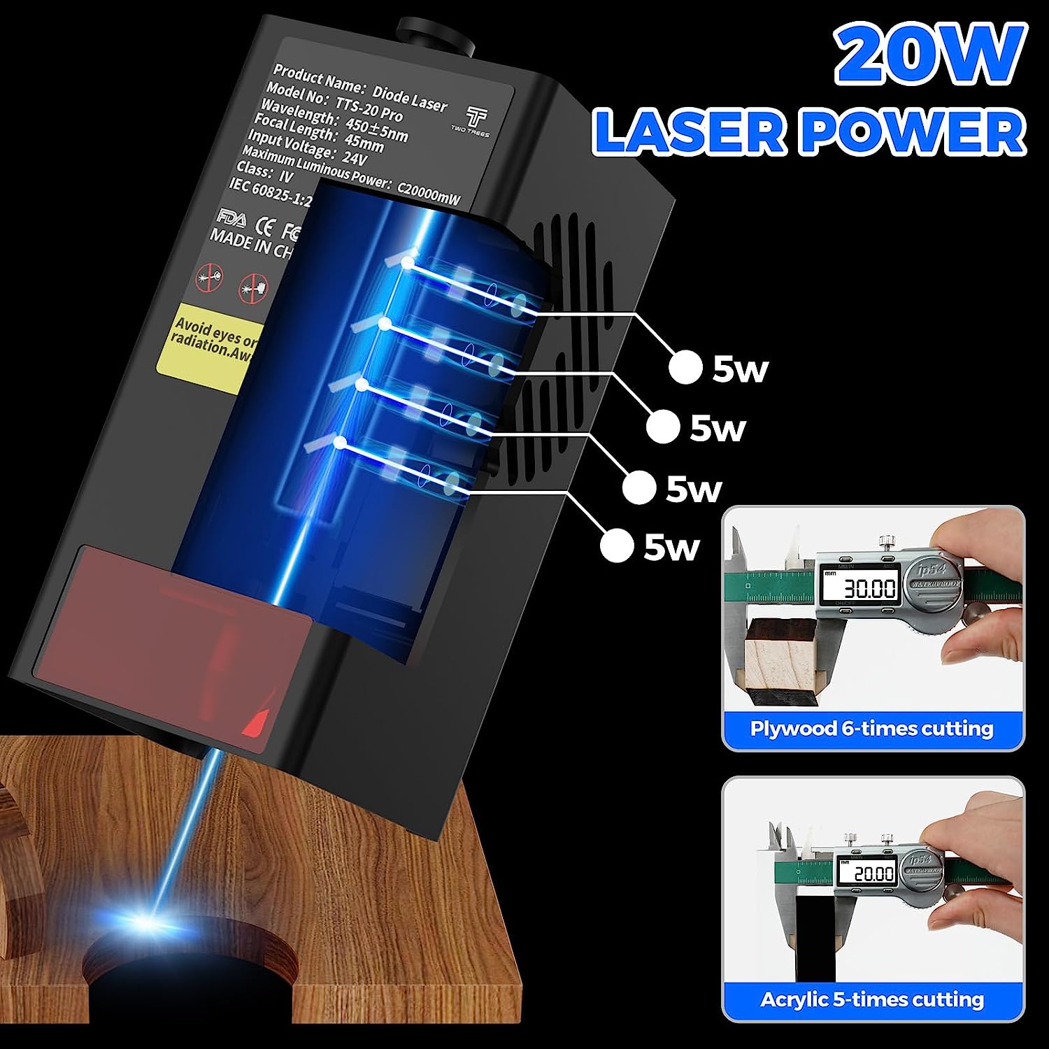 TWOTREES TTS-20 Pro 20 Вт лазе – обзор и цена Industrial Laser Solutions